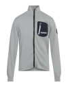 Napapijri Man Cardigan Grey Size M Cotton In Grey