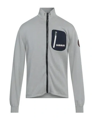 Napapijri Man Cardigan Grey Size M Cotton
