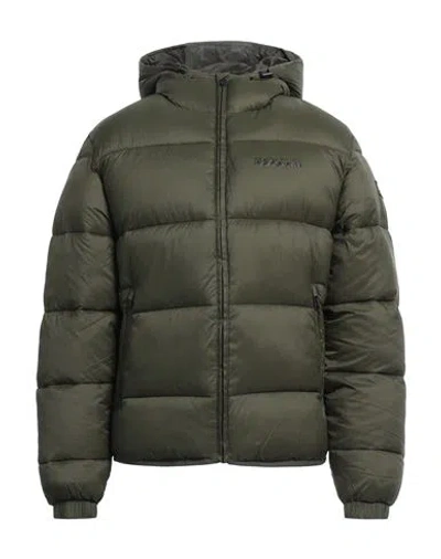 Napapijri Man Down Jacket Military Green Size L Polyamide