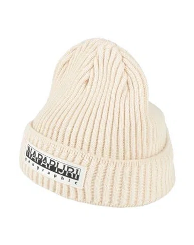 Napapijri Man Hat Ivory Size Onesize Acrylic In White