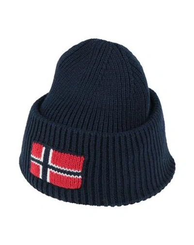 Napapijri Man Hat Navy Size Onesize Wool, Acrylic