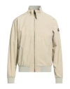 Napapijri Man Jacket Beige Size M Polyamide, Polyester, Elastane In Brown