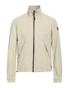 Napapijri Man Jacket Beige Size S Cotton, Polyamide In Neutral