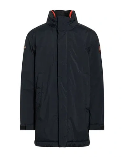 Napapijri Man Jacket Black Size Xl Polyester In Blue