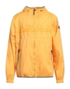Napapijri Man Jacket Mandarin Size L Polyester, Polyurethane In Yellow