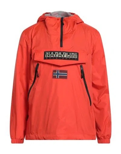 NAPAPIJRI NAPAPIJRI MAN JACKET RED SIZE M POLYAMIDE
