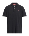 Napapijri Man Polo Shirt Navy Size L Cotton In Black