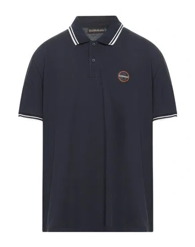 Napapijri Man Polo Shirt Midnight Blue Size S Cotton