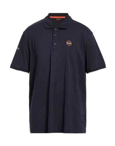 Napapijri Man Polo Shirt Midnight Blue Size Xxl Cotton