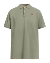 Napapijri Man Polo Shirt Military Green Size S Cotton
