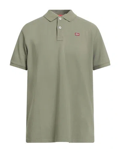 Napapijri Man Polo Shirt Military Green Size S Cotton