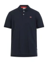 Napapijri Man Polo Shirt Navy Size L Cotton In Blue