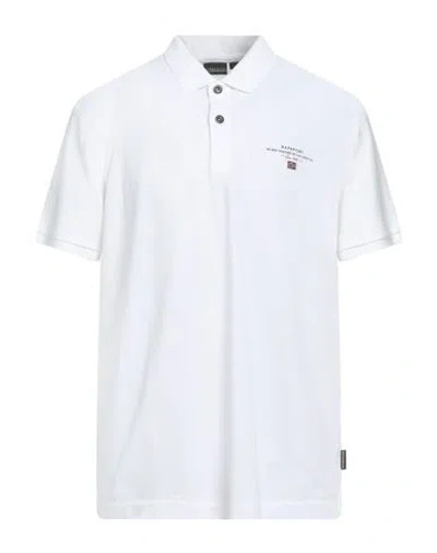 Napapijri Man Polo Shirt Off White Size Xs Cotton