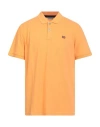 Napapijri Man Polo Shirt Salmon Pink Size Xxxl Cotton In Orange