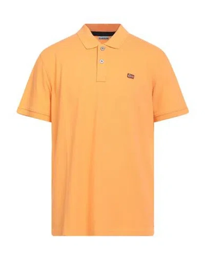 Napapijri Man Polo Shirt Salmon Pink Size Xxxl Cotton In Orange