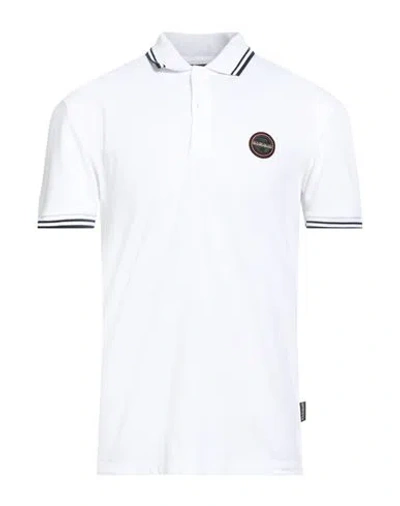 Napapijri Man Polo Shirt White Size L Cotton