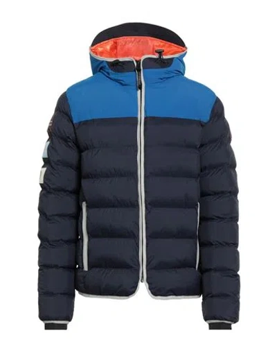 Napapijri Man Puffer Blue Size L Polyamide, Polyurethane