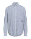 Napapijri Man Shirt Light Blue Size M Cotton In Blue