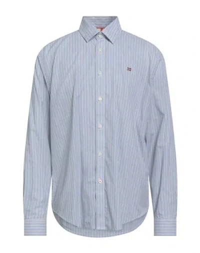 Napapijri Man Shirt Light Blue Size M Cotton