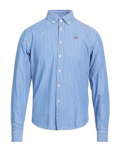 Napapijri Man Shirt Light Blue Size S Cotton