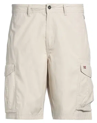 Napapijri Man Shorts & Bermuda Shorts Beige Size 31 Cotton
