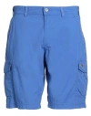 Napapijri Man Shorts & Bermuda Shorts Bright Blue Size 34 Cotton In Blue