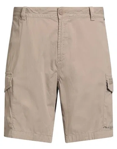 Napapijri Man Shorts & Bermuda Shorts Grey Size 40 Cotton In Neutral