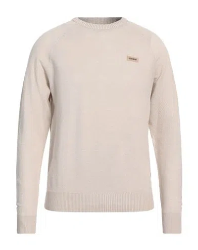 Napapijri Man Sweater Beige Size L Cotton