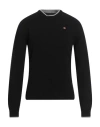 Napapijri Man Sweater Black Size L Wool, Polyamide In Black