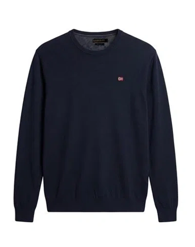 Napapijri Man Sweater Blue Size Xxs Wool In Multi