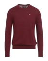 Napapijri Man Sweater Garnet Size L Wool In Burgundy