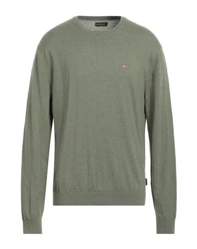 Napapijri Man Sweater Military Green Size S Cotton