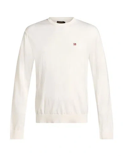 Napapijri Man Sweater White Size Xxl Cotton