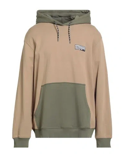 Napapijri Man Sweatshirt Beige Size M Cotton, Elastane In Nude