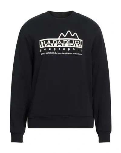 Napapijri Man Sweatshirt Black Size L Cotton, Elastane
