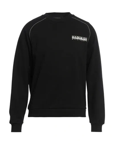 Napapijri Man Sweatshirt Black Size L Cotton, Polyester