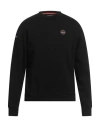 Napapijri Man Sweatshirt Black Size S Cotton, Polyester