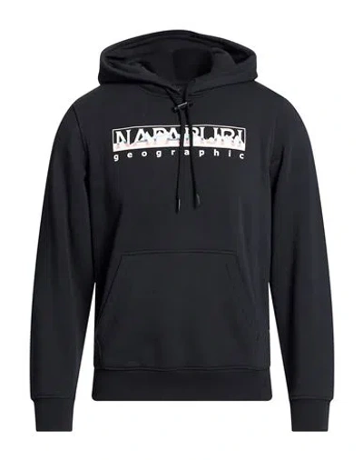 Napapijri Man Sweatshirt Black Size Xs Cotton, Polyester, Elastane