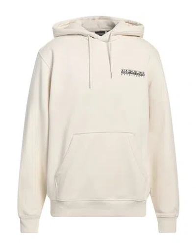 Napapijri Man Sweatshirt Ivory Size M Cotton, Polyester, Elastane