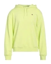 Napapijri Man Sweatshirt Lime Green Size L Cotton, Elastane In Green