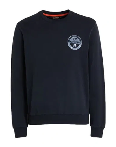 Napapijri Man Sweatshirt Navy Size M Cotton In Blue