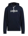 Napapijri Man Sweatshirt Navy Size S Cotton, Elastane In Blue