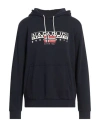 Napapijri Man Sweatshirt Navy Size Xxxl Cotton, Elastane In Blue