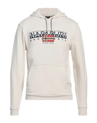 Napapijri Man Sweatshirt Off White Size S Cotton, Elastane