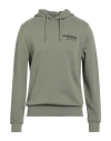 Napapijri Man Sweatshirt Sage Green Size M Cotton, Elastane In Green