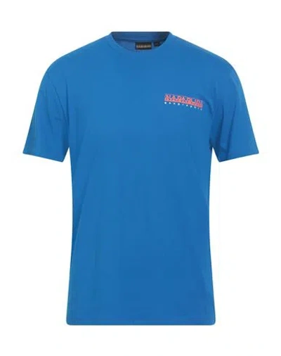 Napapijri Man T-shirt Blue Size L Cotton