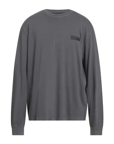 Napapijri Man T-shirt Charcoal Size Xxl Cotton In Gray