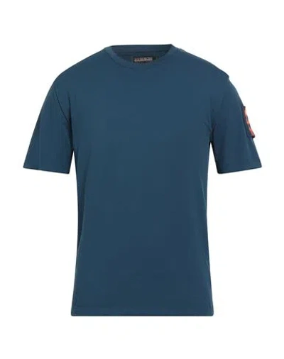 Napapijri Man T-shirt Deep Teal Size L Polyamide In Green