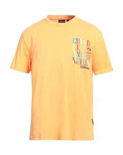 Napapijri Man T-shirt Mandarin Size Xxl Cotton