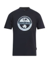 Napapijri Man T-shirt Navy Size L Cotton In Black